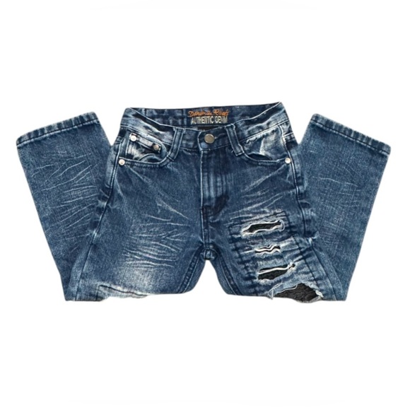 Denim rivets jeans for Kids, Blue jeans for boys, size 5 - Picture 3 of 4